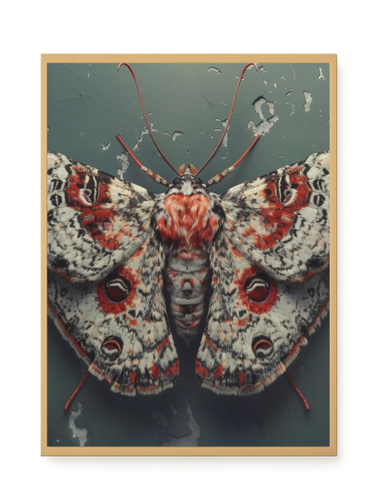 Red Moth Canvas Print