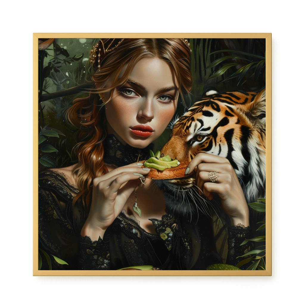 Tiger & Avocado Canvas Print