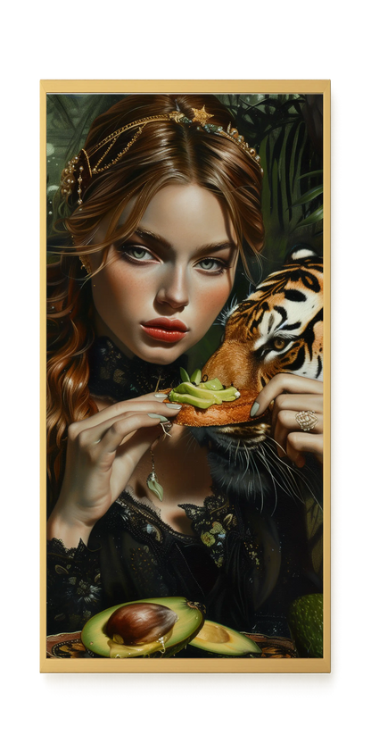 Tiger & Avocado Canvas Print