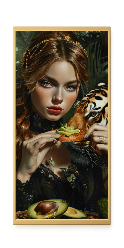 Tiger & Avocado Canvas Print