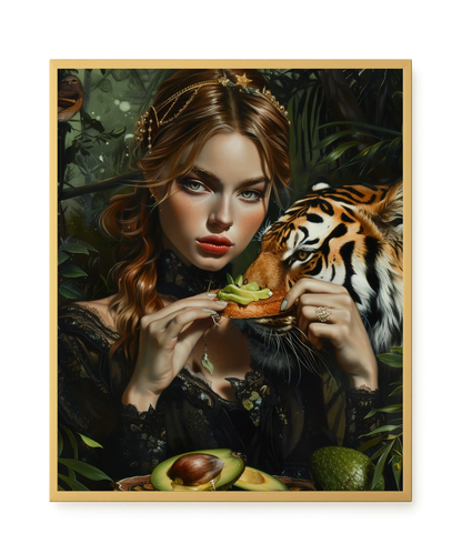 Tiger & Avocado Canvas Print