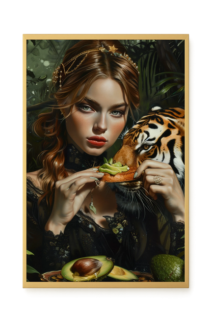 Tiger & Avocado Canvas Print