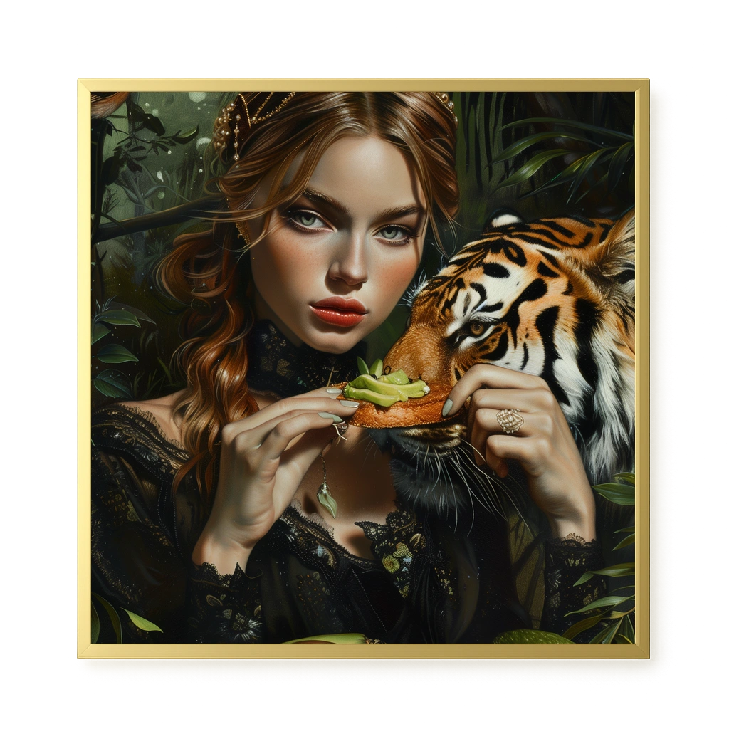 Tiger & Avocado Canvas Print