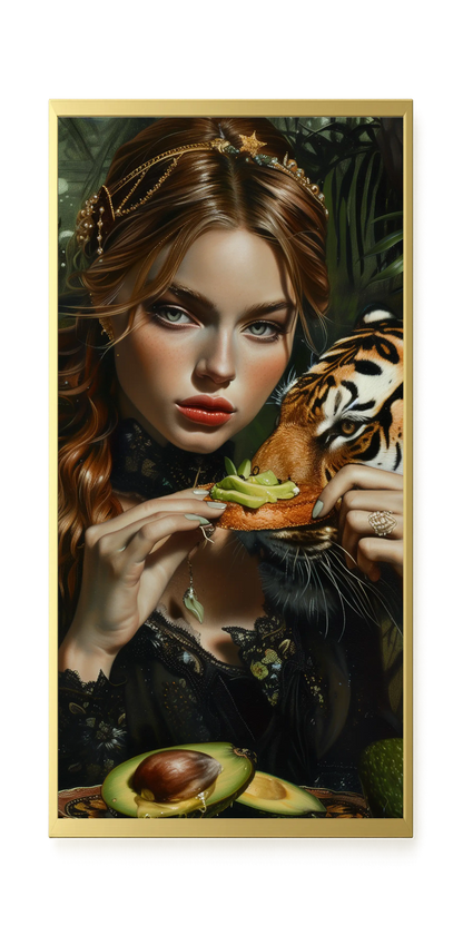 Tiger & Avocado Canvas Print