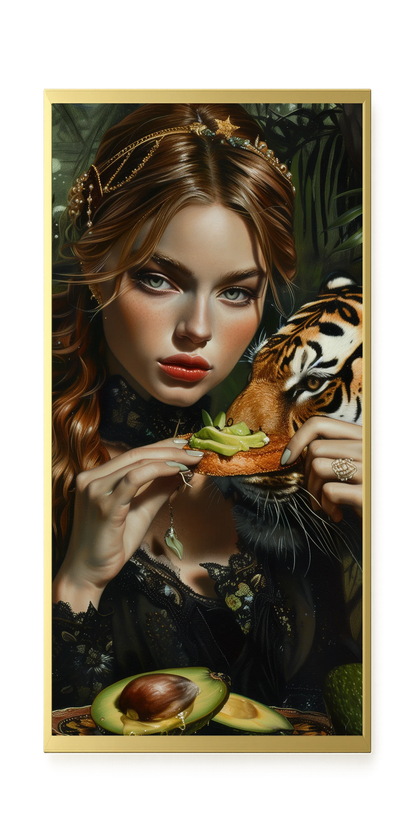 Tiger & Avocado Canvas Print
