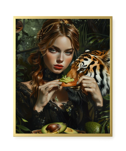Tiger & Avocado Canvas Print
