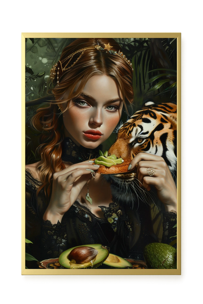 Tiger & Avocado Canvas Print