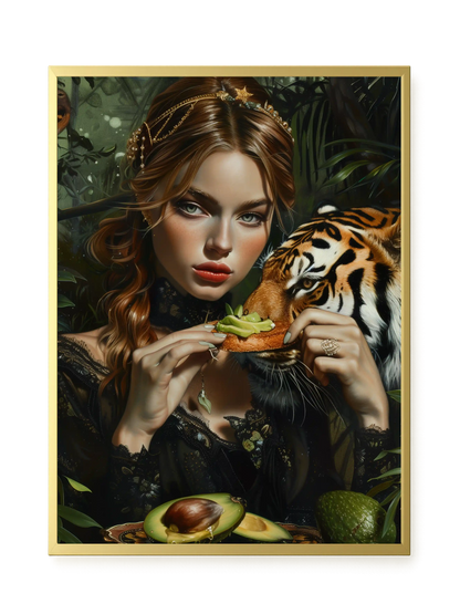 Tiger & Avocado Canvas Print