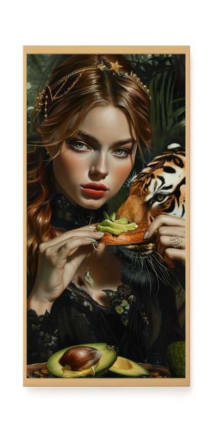 Tiger & Avocado Canvas Print