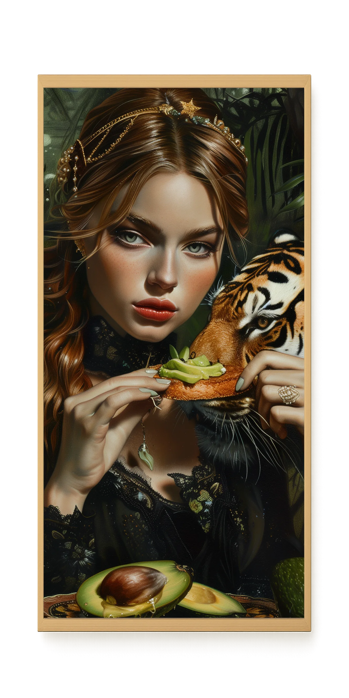 Tiger & Avocado Canvas Print