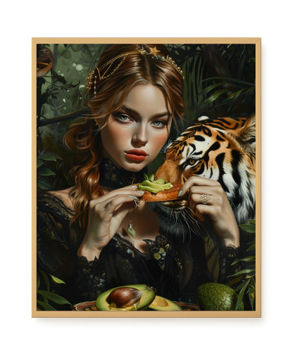 Tiger & Avocado Canvas Print