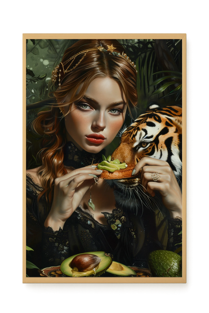 Tiger & Avocado Canvas Print