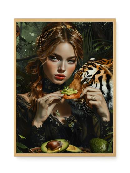 Tiger & Avocado Canvas Print