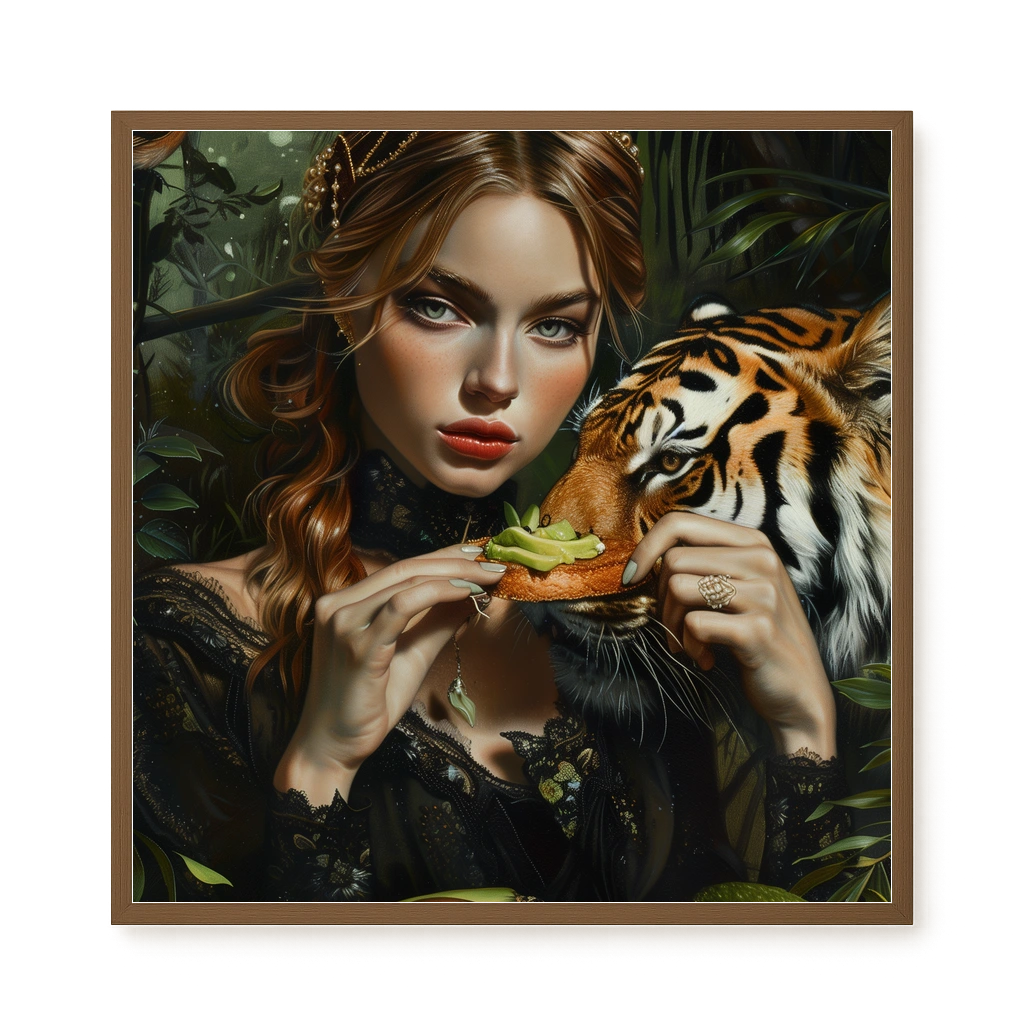 Tiger & Avocado Canvas Print