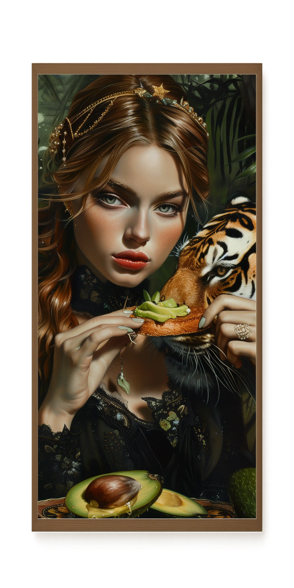 Tiger & Avocado Canvas Print