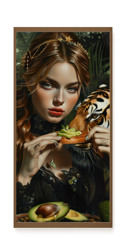 Tiger & Avocado Canvas Print