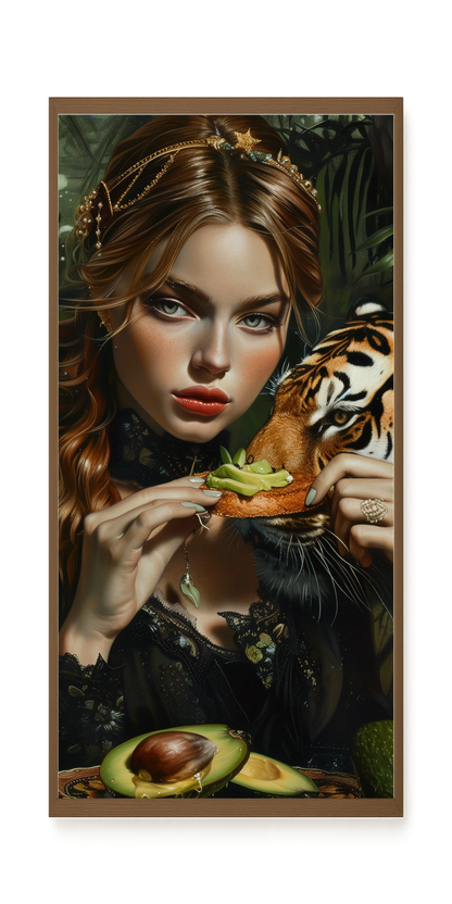 Tiger & Avocado Canvas Print