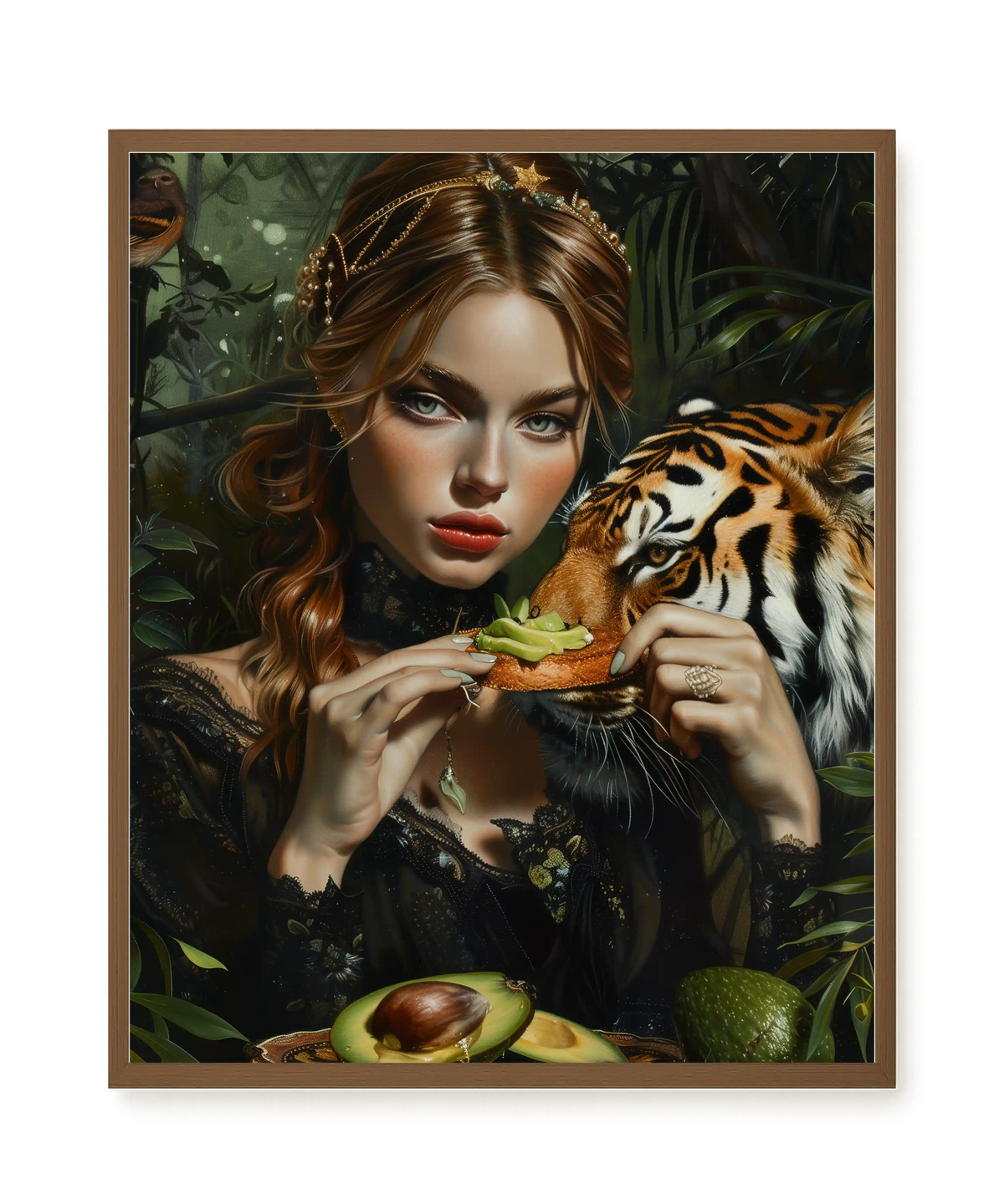 Tiger & Avocado Canvas Print
