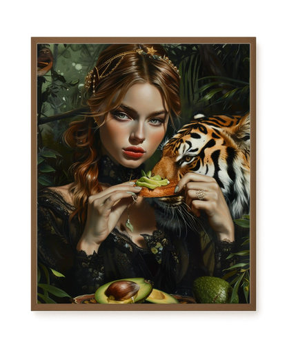 Tiger & Avocado Canvas Print