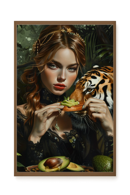 Tiger & Avocado Canvas Print