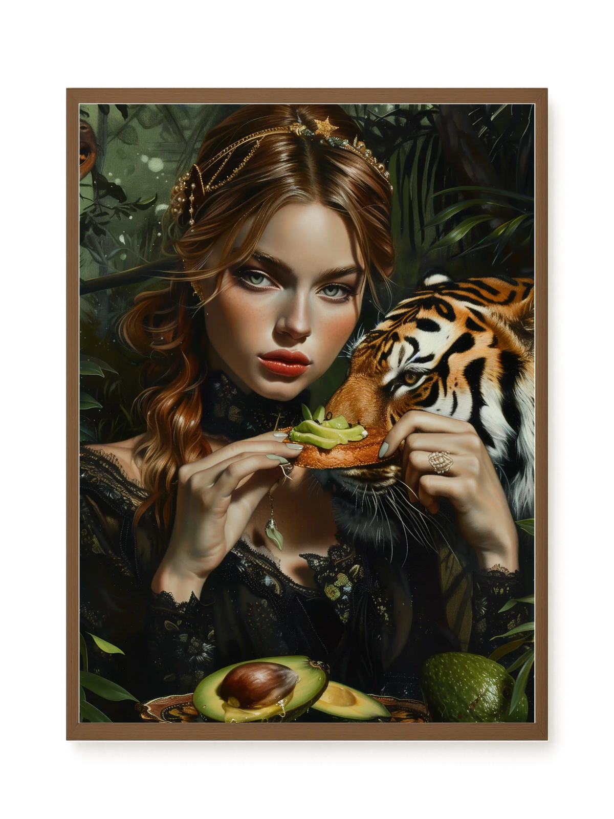 Tiger & Avocado Canvas Print