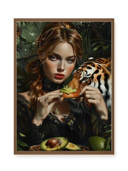 Tiger & Avocado Canvas Print