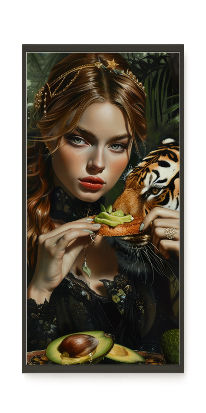 Tiger & Avocado Canvas Print