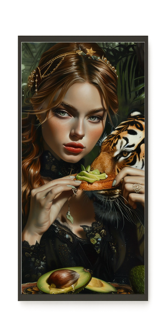 Tiger & Avocado Canvas Print