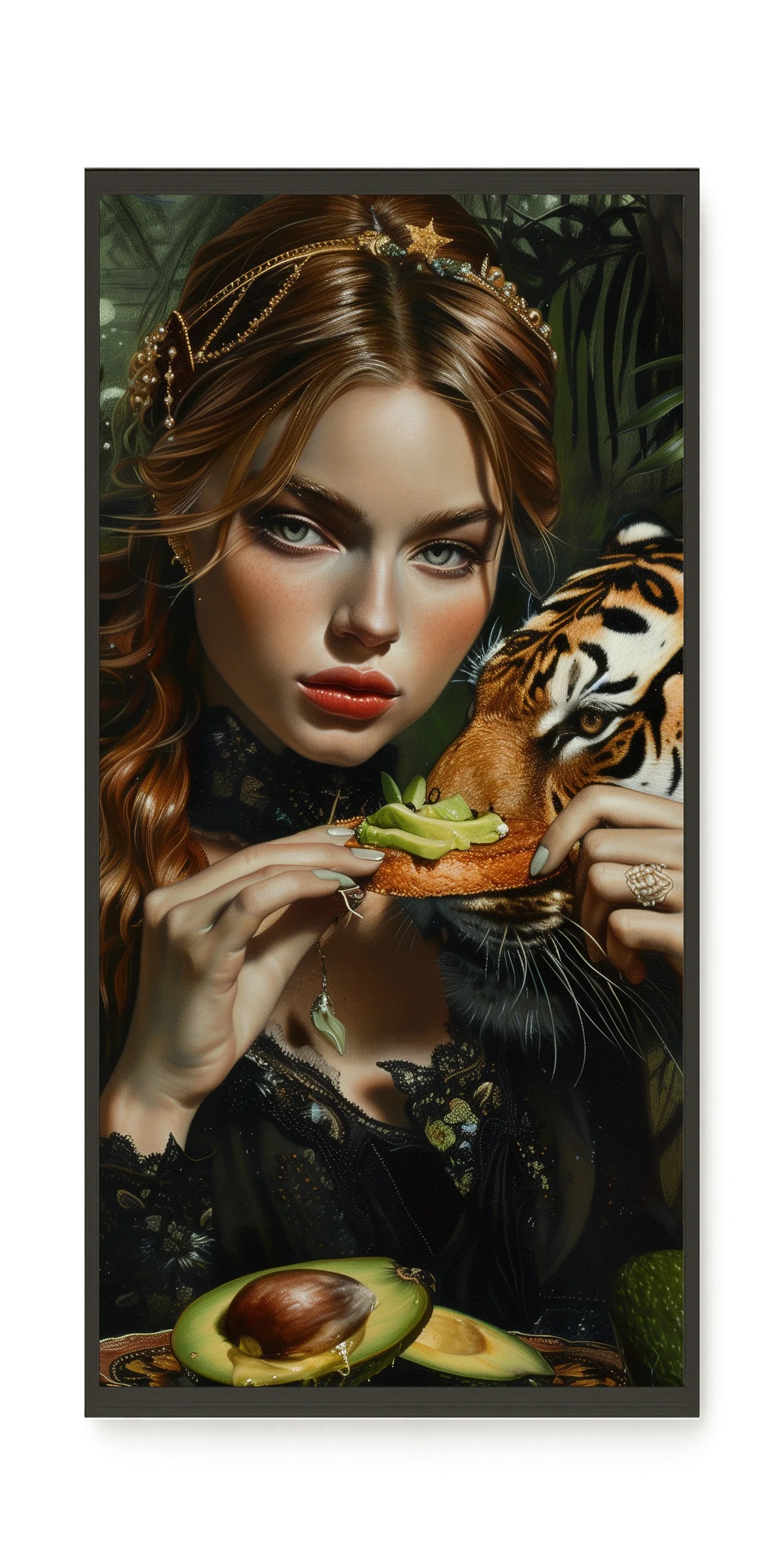 Tiger & Avocado Canvas Print