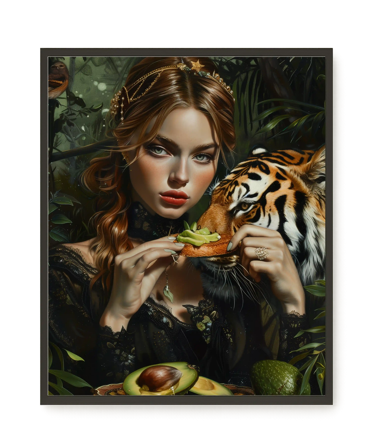 Tiger & Avocado Canvas Print
