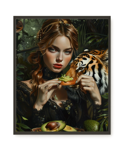 Tiger & Avocado Canvas Print