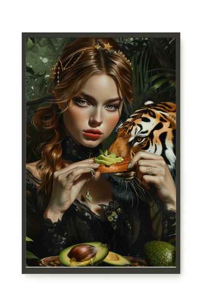 Tiger & Avocado Canvas Print