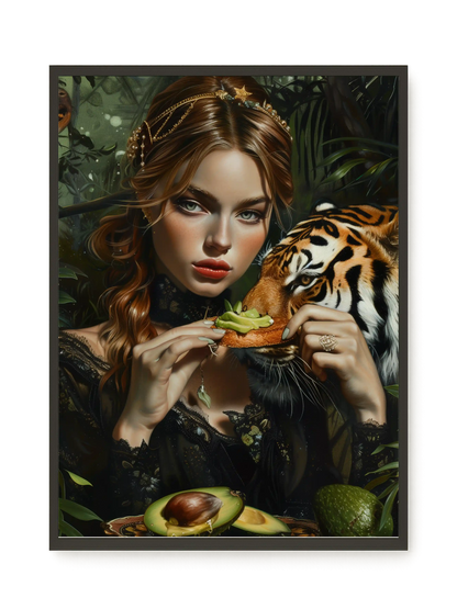 Tiger & Avocado Canvas Print