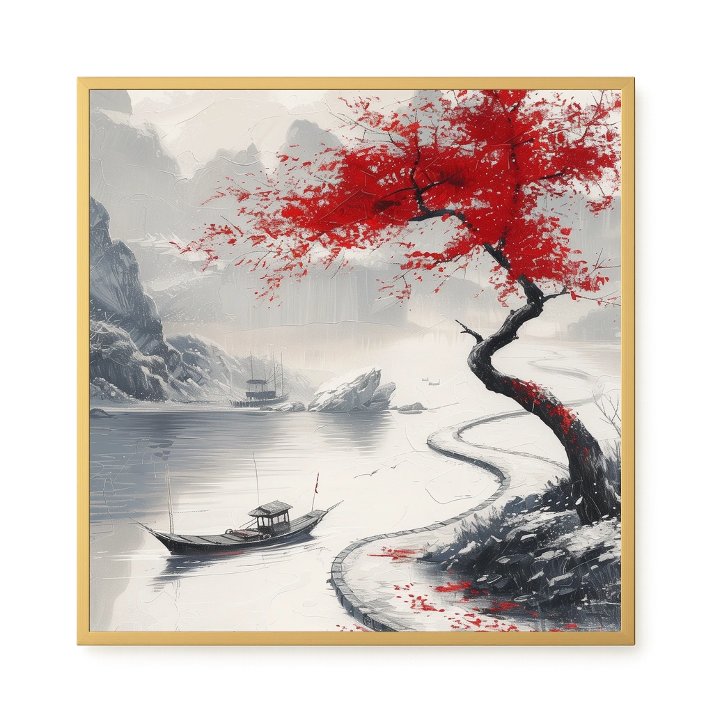 Red Tree Canvas Wall Art