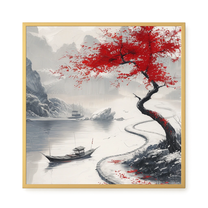 Red Tree Canvas Wall Art
