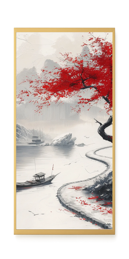Red Tree Canvas Wall Art