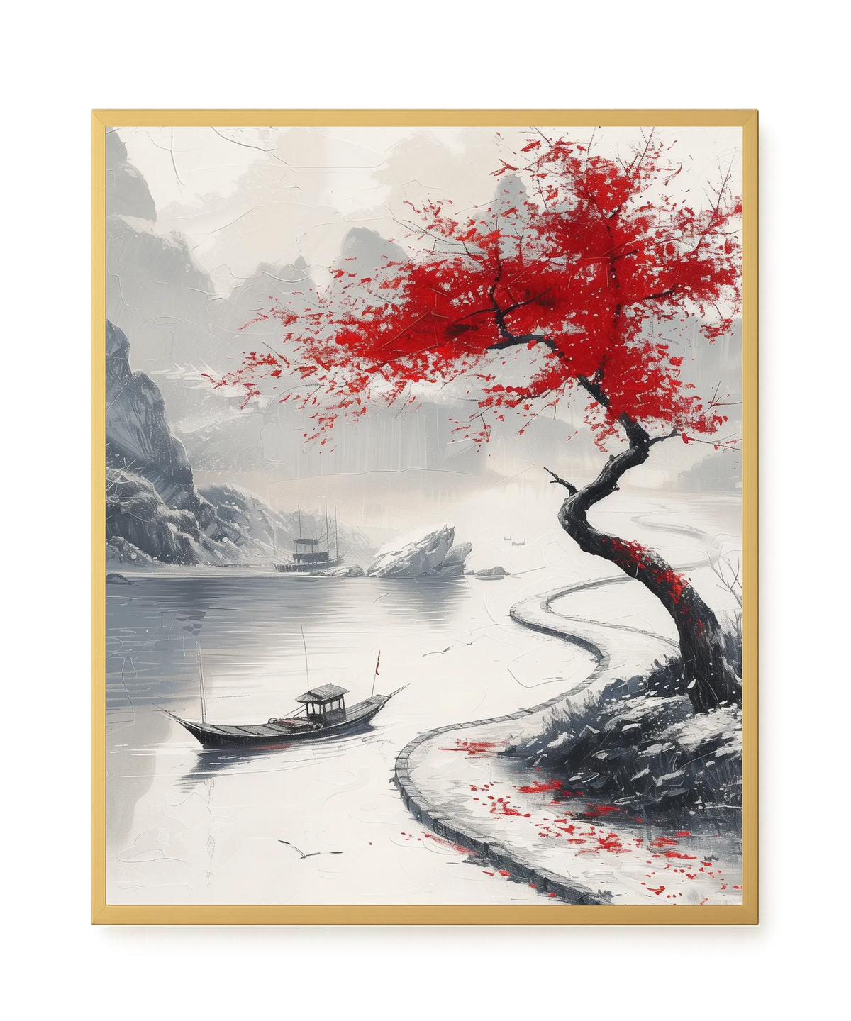 Red Tree Canvas Wall Art