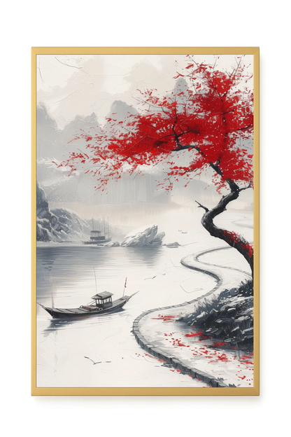 Red Tree Canvas Wall Art