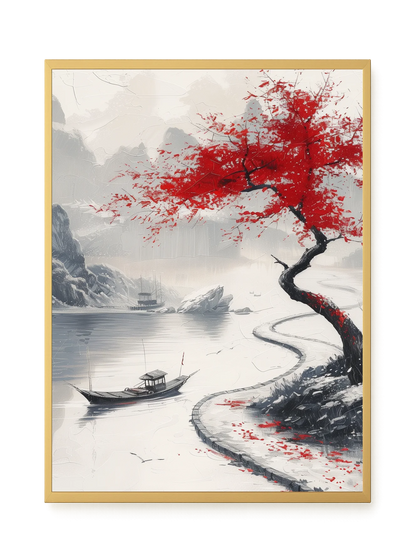 Red Tree Canvas Wall Art