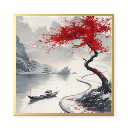 Red Tree Canvas Wall Art