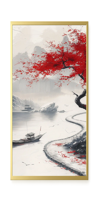 Red Tree Canvas Wall Art