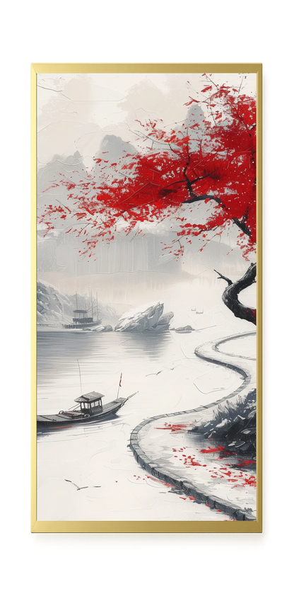 Red Tree Canvas Wall Art