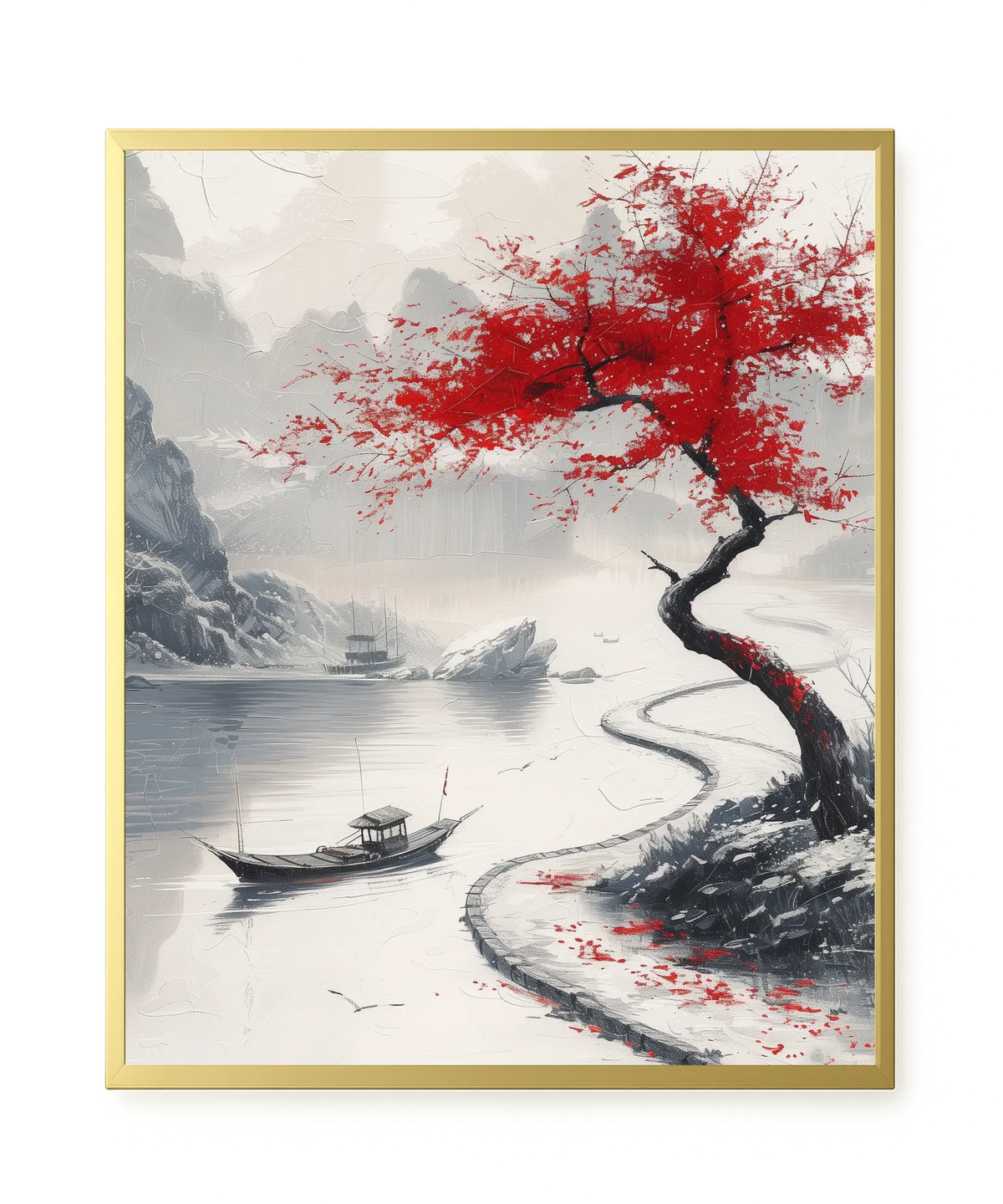 Red Tree Canvas Wall Art