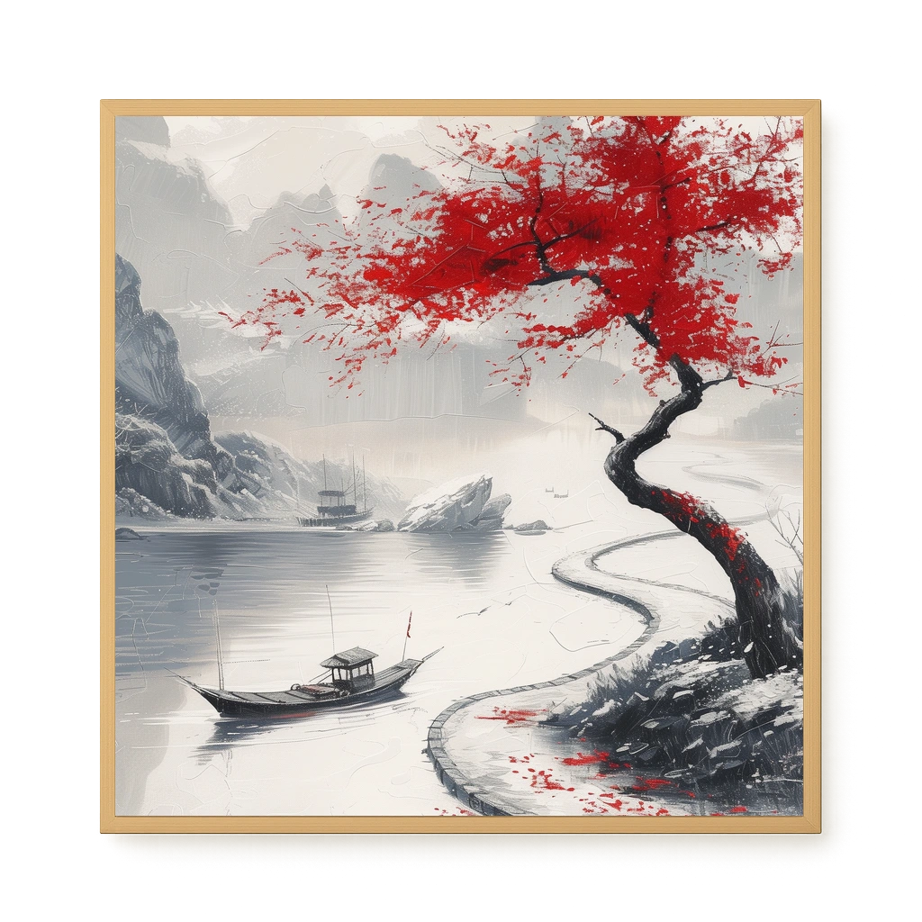 Red Tree Canvas Wall Art