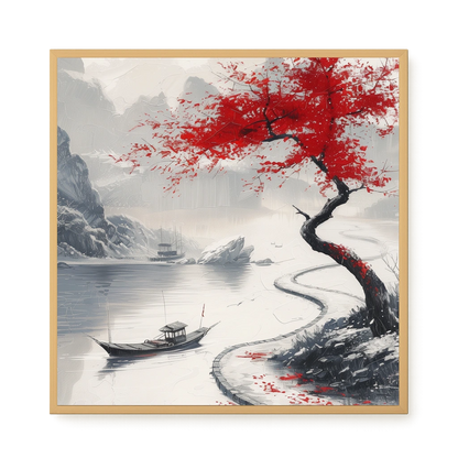 Red Tree Canvas Wall Art