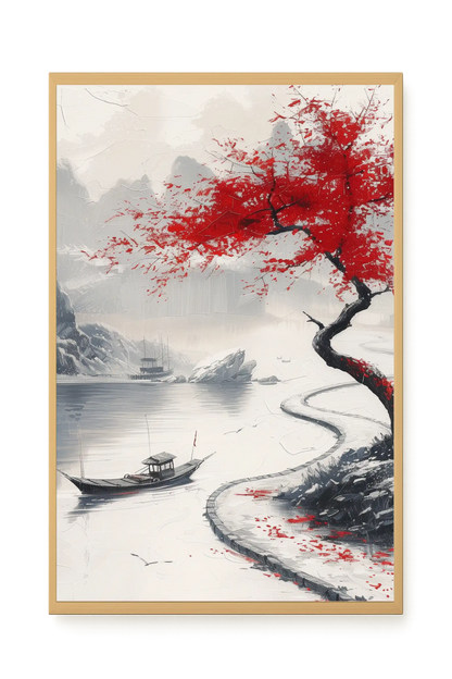 Red Tree Canvas Wall Art