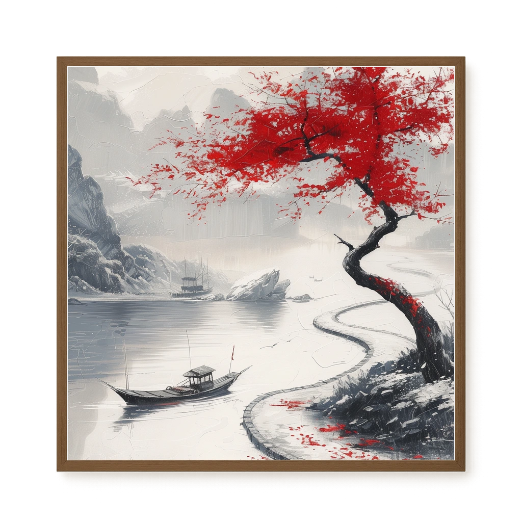 Red Tree Canvas Wall Art