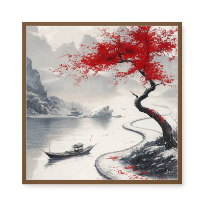 Red Tree Canvas Wall Art