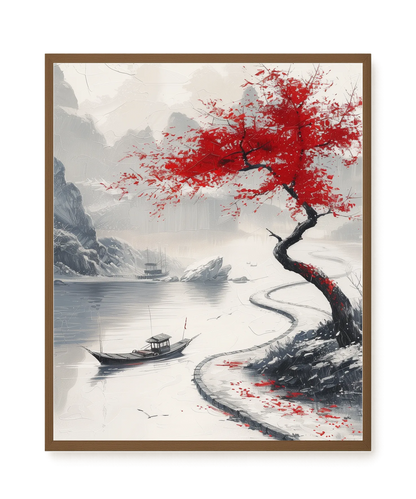 Red Tree Canvas Wall Art