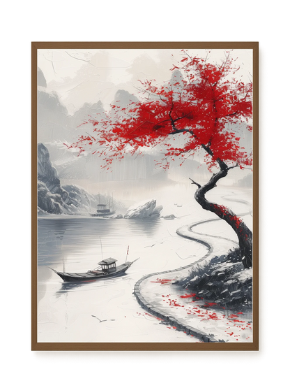 Red Tree Canvas Wall Art